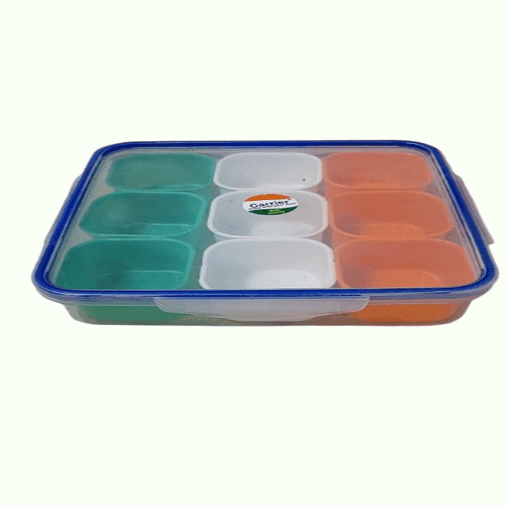 lock & seal multicolor square spice box